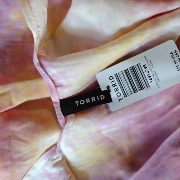Torrid Pink Tie Dye Longline Ruana 3X - Picture 6 of 6